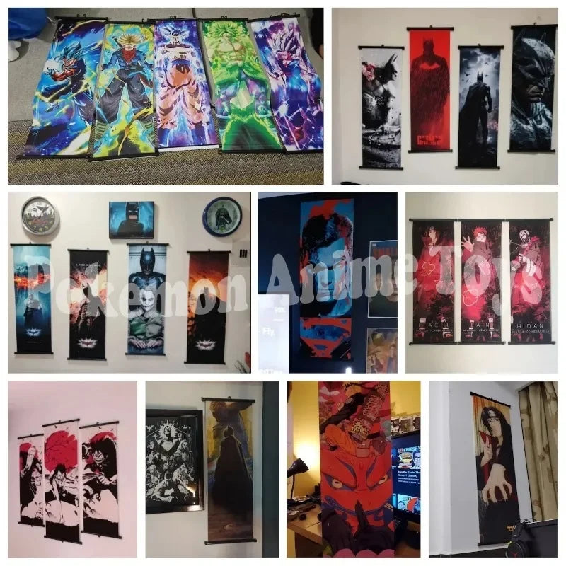 Anime J-Jujutsu Kaisen Character Gojo Satoru Room Home Decoration Mural Gift Hanging Scroll Print Canvas Poster Painting Decor