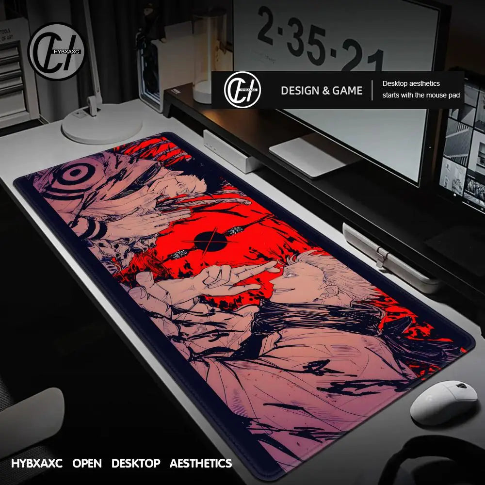 Jujutsu Kaisen Satoru Gojo Mousepad HD Printing Computer Gamers Locking Edge Non-slip Mouse Pad XXL 90x40cm Keyboard PC Deskmat