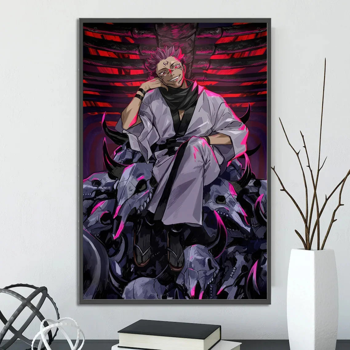 J-Jujutsu Self-adhesive Anime Poster Wall Home Decoration Gojo Satoru Painting Modern Itadori Yuji Bedroom Wallpaper Gift