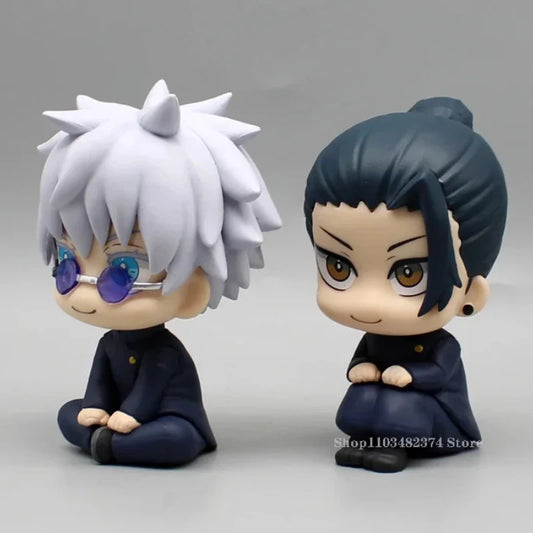 Anime Kawaii Fushiguro Lookup Ryomen Sukuna Toy Gojo Jujutsu Kaisen Mini Figures Geto Suguru Sitting Figure PVC Collection Dolls - Jujutsu Kaisen Merch - Free Shipping Buy Now