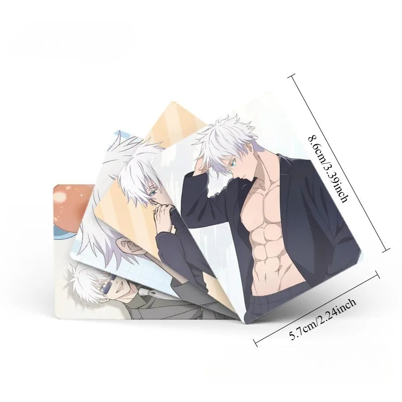 55pcs Jujutsu Kaisen Japanese Anime Laser Small Cards Games Postcards Message Photo Gift Fan Game Gojo Cards Collection