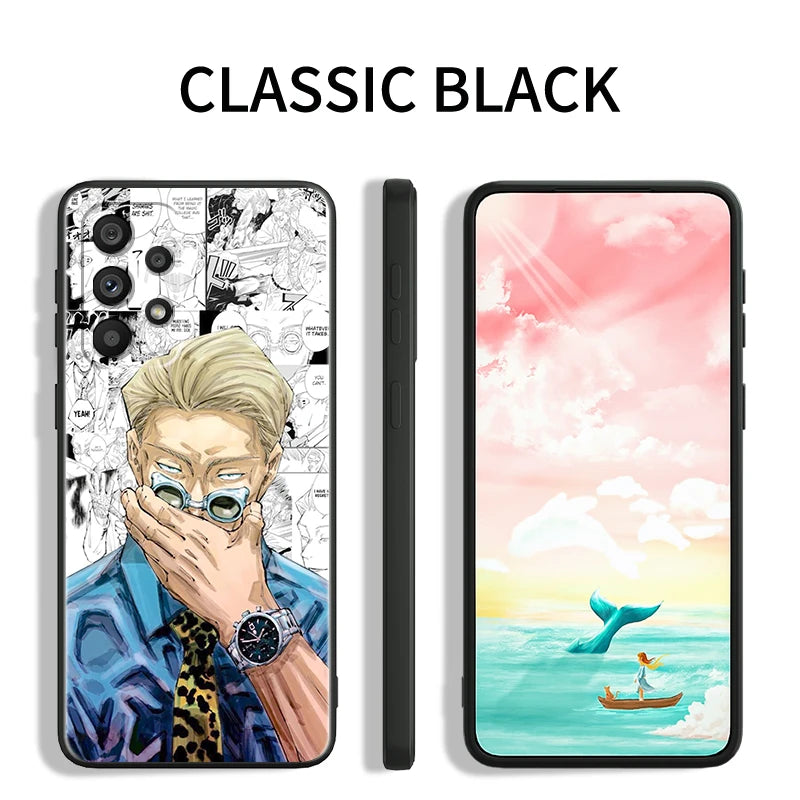 Jujutsu Kaisen Émotion K-kaisen Pour Samsung A53 A52 A33 A32 A51 A71 A21S A13 A73 A55 A22 A23 A35 A72 A54 A12 5G Noir TPU Étui de Téléphone