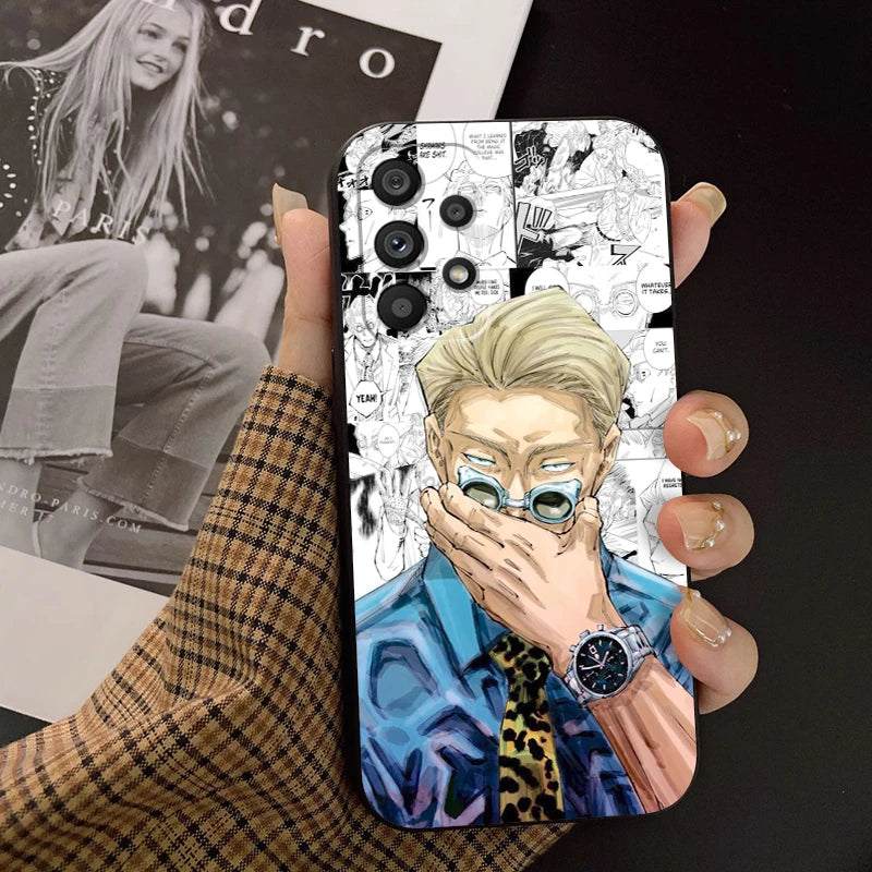 Jujutsu Kaisen Émotion K-kaisen Pour Samsung A53 A52 A33 A32 A51 A71 A21S A13 A73 A55 A22 A23 A35 A72 A54 A12 5G Noir TPU Étui de Téléphone