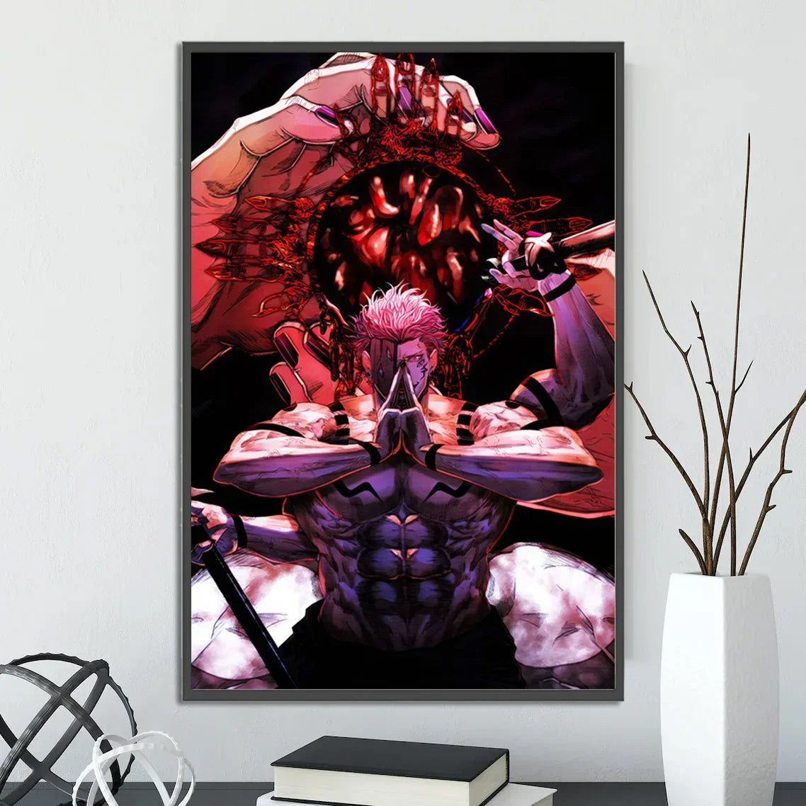 J-Jujutsu Self-adhesive Anime Poster Gojo Satoru Painting Modern Wall Home Decoration Itadori Yuji Bedroom Wallpaper Gift