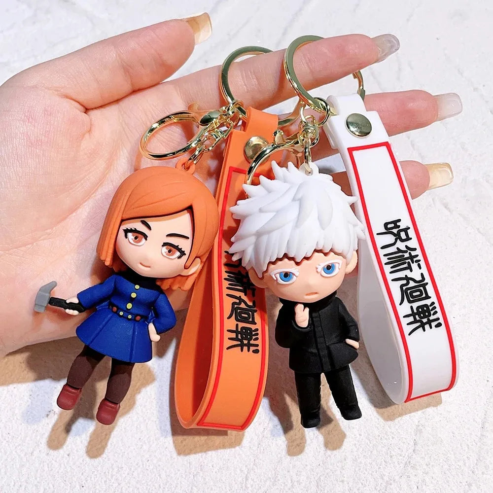 Porte-clés Cosplay Anime Jujutsu Kaisen, Gojo Itadori Fushiguro Kugisaki Sukuna Kawaii, porte-clés de poupée pour sac pendentif
