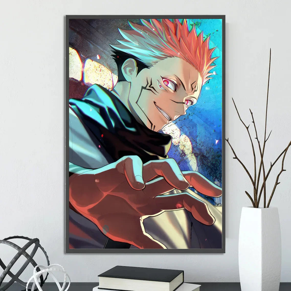 J-Jujutsu Self-adhesive Anime Poster Wall Home Decoration Gojo Satoru Painting Modern Itadori Yuji Bedroom Wallpaper Gift