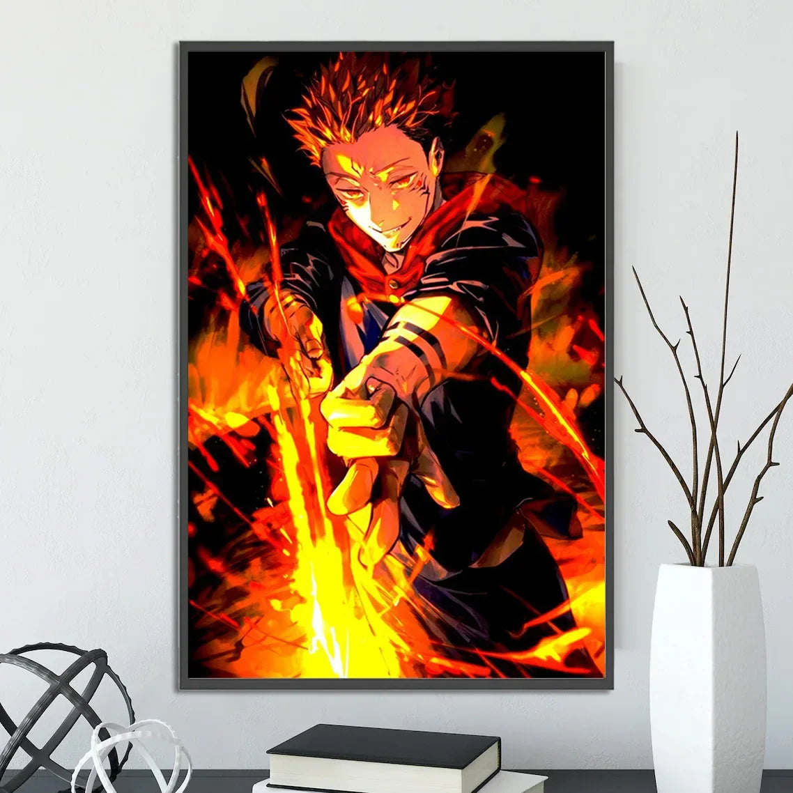 J-Jujutsu Self-adhesive Anime Poster Gojo Satoru Painting Modern Wall Home Decoration Itadori Yuji Bedroom Wallpaper Gift