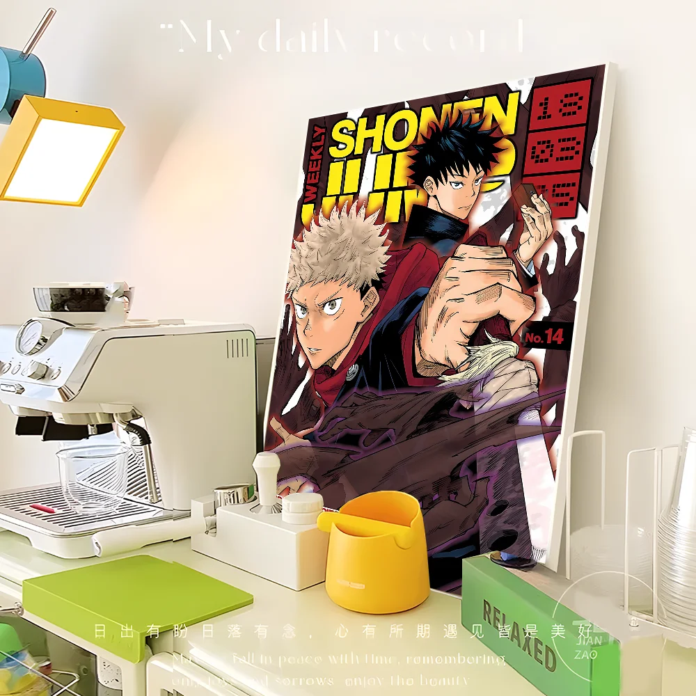 Jujutsu Kaisen Anime DIY Sticky Poster Waterproof Paper Sticker Coffee House Bar Home Decor