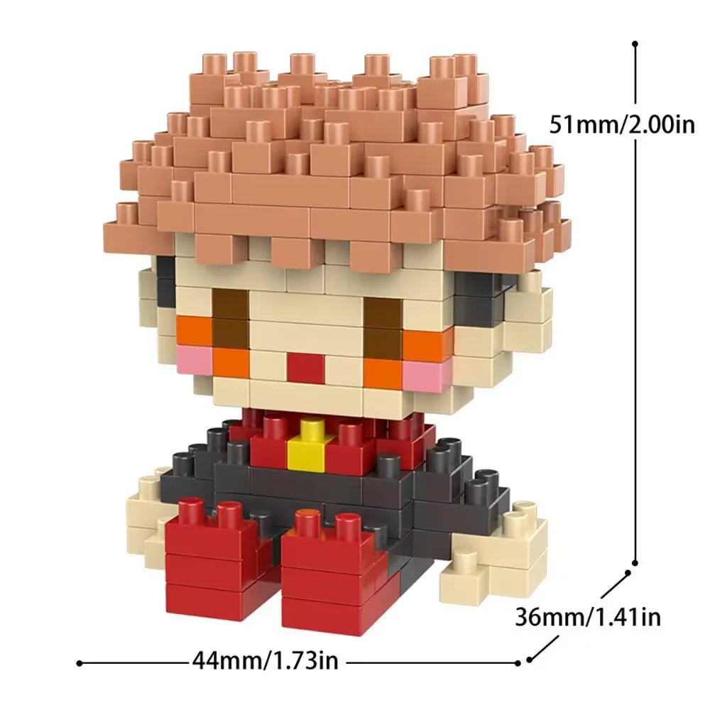 JX – Mini figurine Jujutsu, Micro bloc de construction, Kaisen Anmie, périphériques Gojo Satoru, bricolage, Statue d'épissure, poupée Fushiguro Megumi
