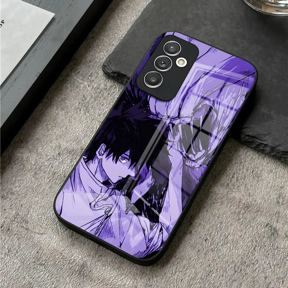 Coque de téléphone Jujutsu Kaisen Yuta Okkotsu en verre pour S24 Ultra Samsung S23 Fe S22 S20 S21 Plus Galaxy A54 A34 A24 A53 Note 20