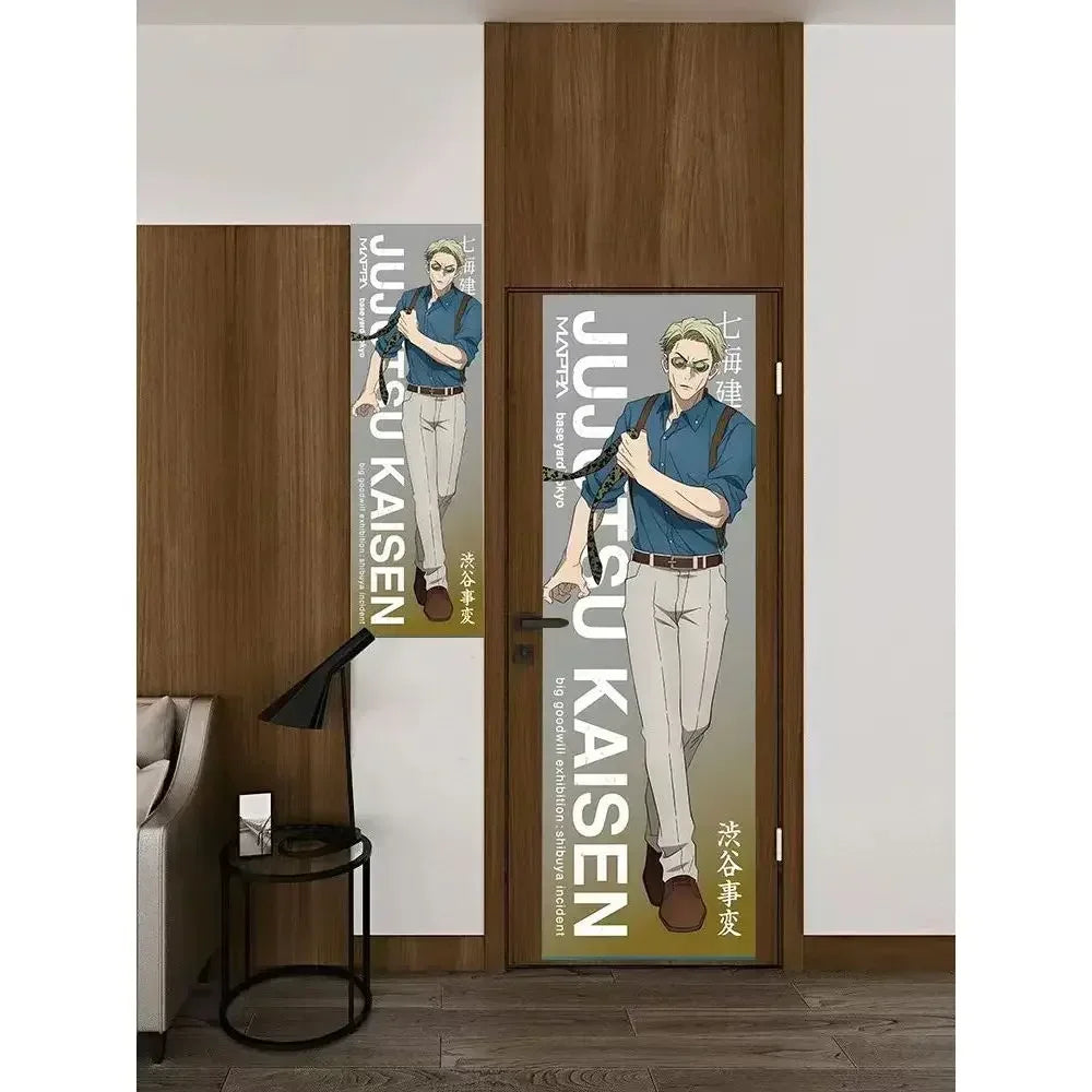 New Satoru Gojo Poster Jujutsu Kaisen Room Decoration Poster Wall Stickers Okkotsu Yuta Mahito 200cm high and 60cm wide poster