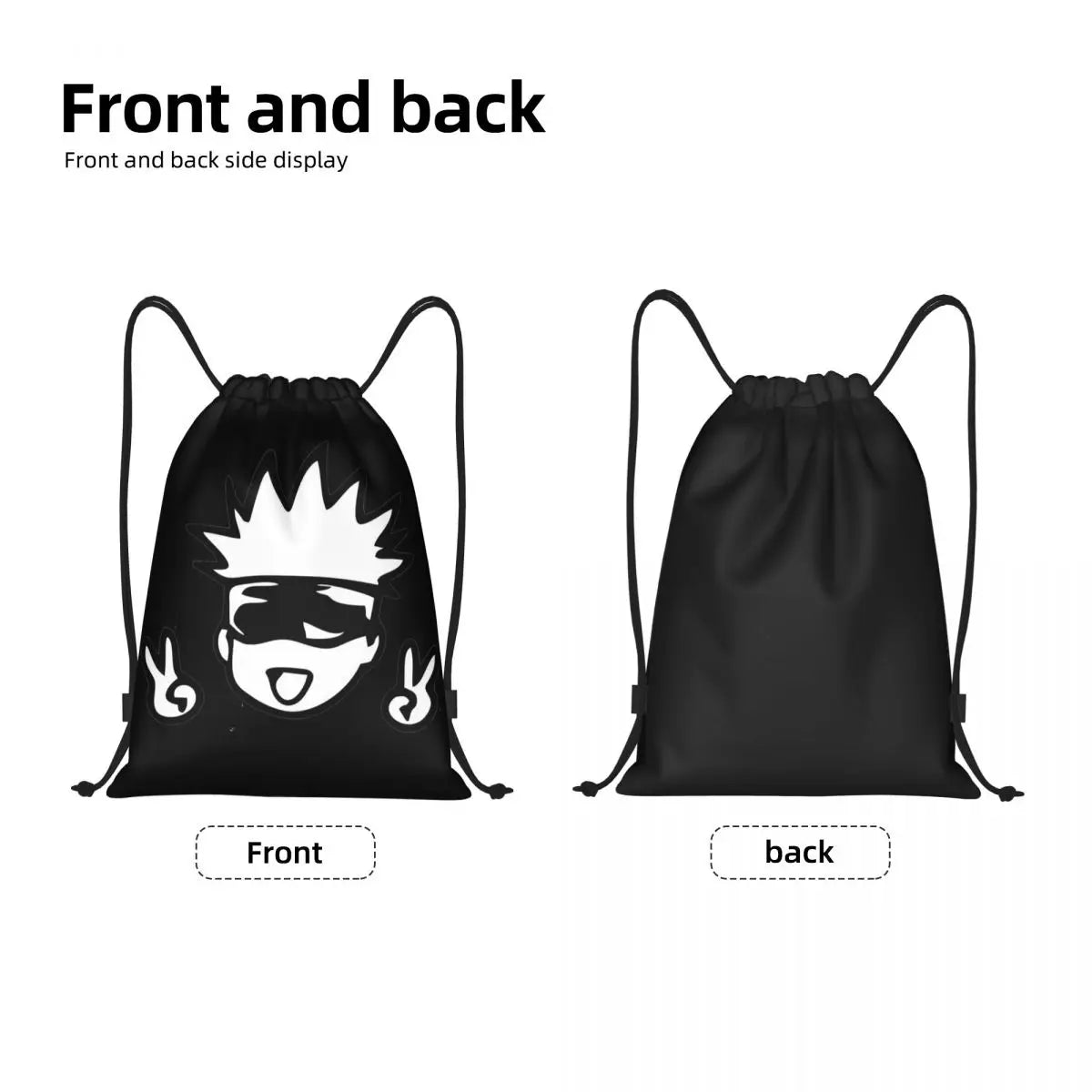 Sac à dos à cordon de serrage pour professeur drôle Jujutsu Kaisen Anime, sac de sport, sac à dos Gojo pour la course à pied