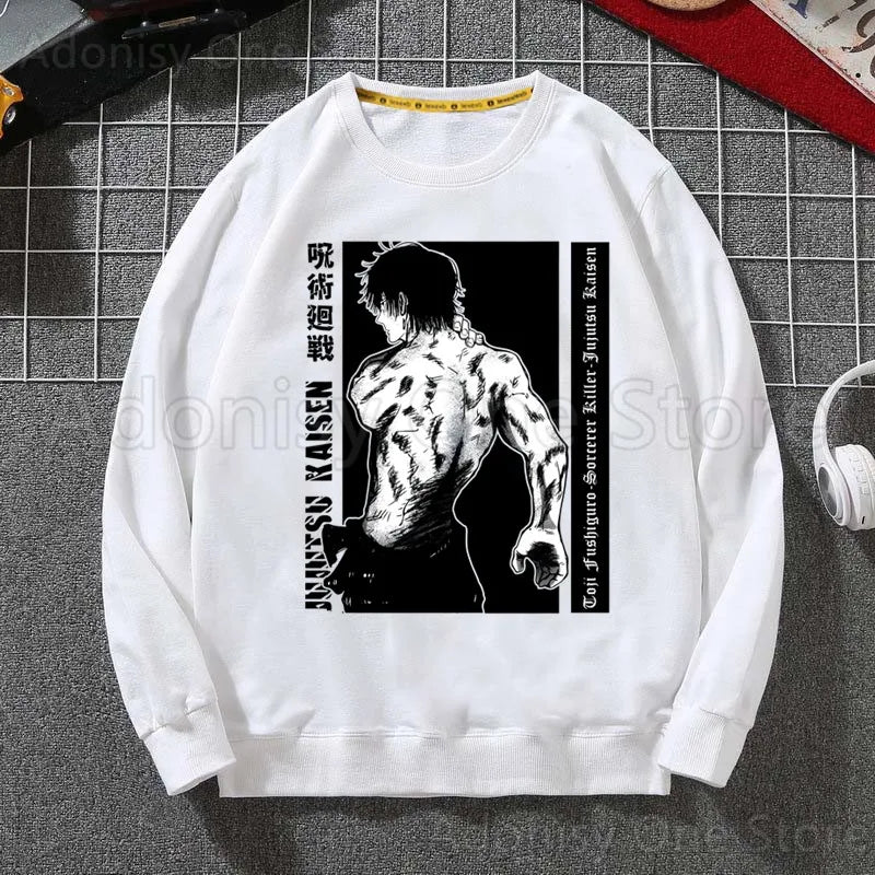 Toji Fushiguro Men Hoodie Men Pullover Sweatshirts Autumn Hip Hop Streetwear Hoodies Mens White Color Hoodie Male - Jujutsu Kaisen Merch - Free Shipping Buy Now