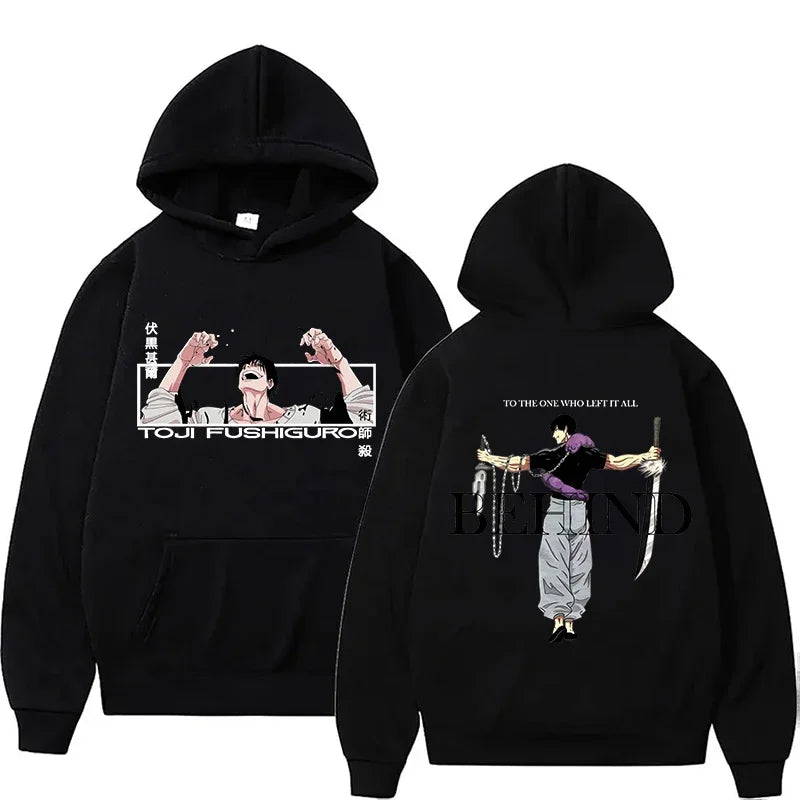 Jujutsu Kaisen-Anime Hoodies for Men and Women Fushiguro Toji Sleeve Hooded Jersey Gothic Hoodies Hip Hop Style Casual Clothing - Jujutsu Kaisen Merch - Free Shipping Buy Now