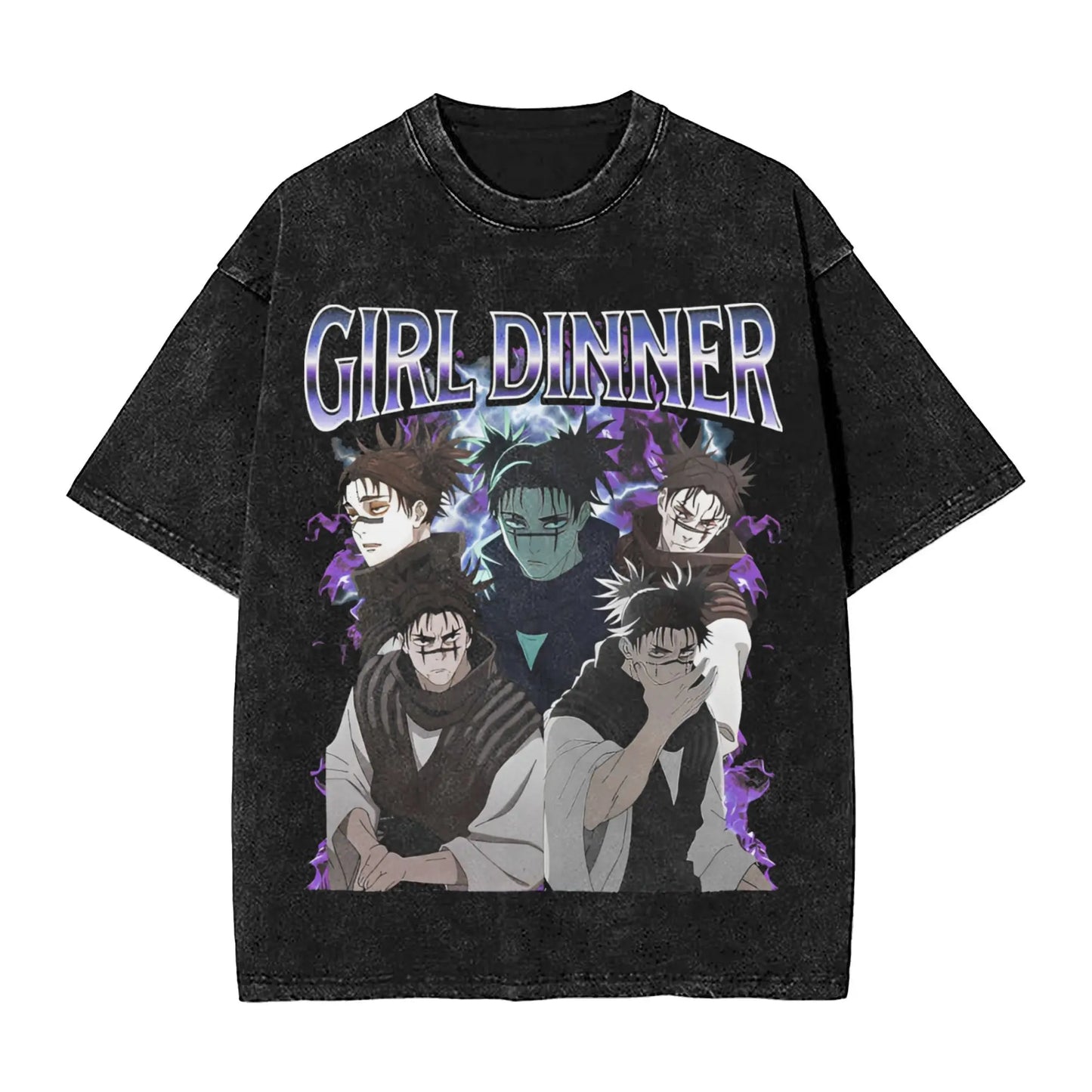 Summer Jujutsu Kaisen Choso girl dinner anime Washed T Shirt Merch Oversize T-Shirts for Men Women Tee - Jujutsu Kaisen Merch - Free Shipping Buy Now