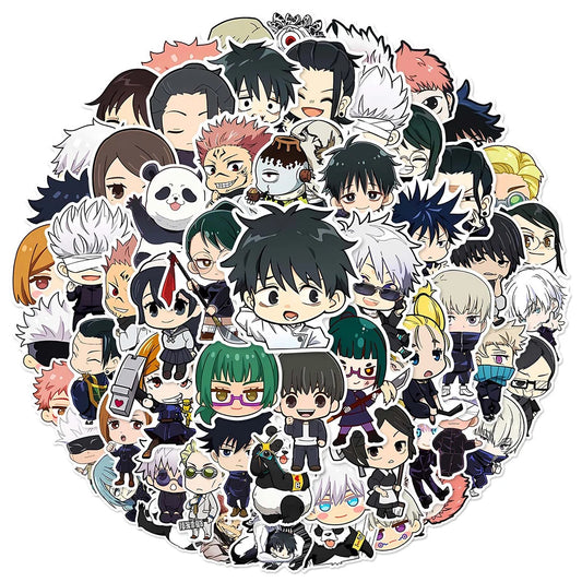 10/30/60pcs Cute Q Version Anime Jujutsu Kaisen Stickers Gojo Satoru Okkotsu Yuta Cartoon Sticker Laptop Phone Scrapbook Decals