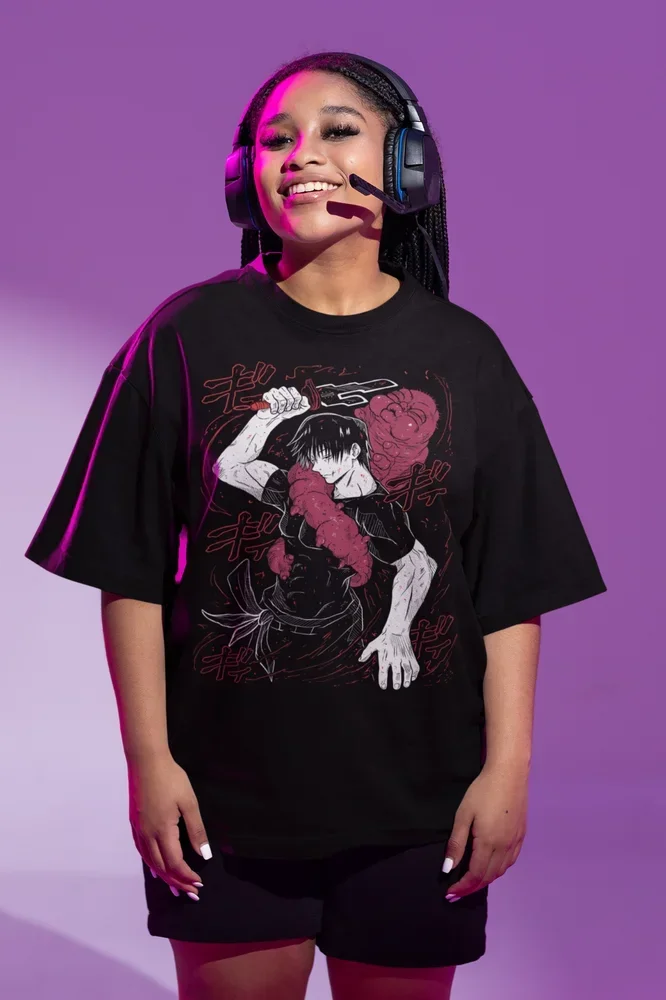 Anime Horror Jujutsu Kaisen Fushiguro Toji T-shirt Black Short Sleeve All Size - Jujutsu Kaisen Merch - Free Shipping Buy Now