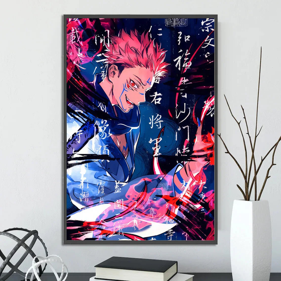 J-Jujutsu Self-adhesive Anime Poster Gojo Satoru Painting Modern Wall Home Decoration Itadori Yuji Bedroom Wallpaper Gift