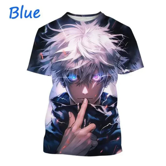 Gojo Satoru and Itadoru Yuji 3D Print T-shirt for Men, Jujutsu Kaiju Graphic Fashion Clothes - Jujutsu Kaisen Merch - Free Shipping Buy Now