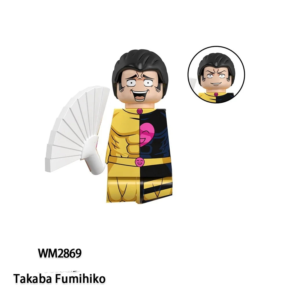 Jujutsu Kaisen Anime Cartoon Gojo Satoru Itadori Yuj Fushiguro Megumi Okkostu Yuta Building Blocks Mini Action Figures Kids Toy - Jujutsu Kaisen Merch - Free Shipping Buy Now
