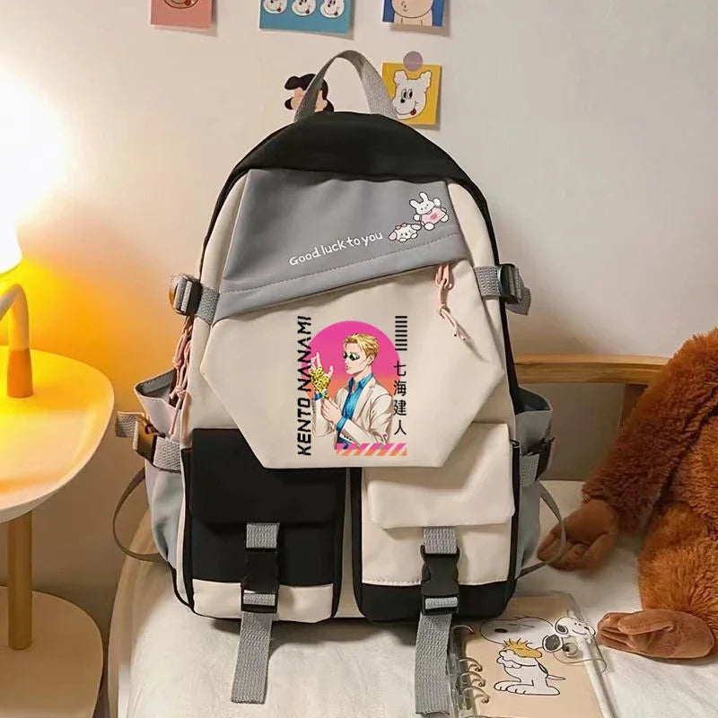 Sacs d'école Anime Jujutsu Kaisen Gojo Satoru Itadori Sukuna JJK Gojo Sensei Bookbag filles femmes sac à dos scolaire Rugzak