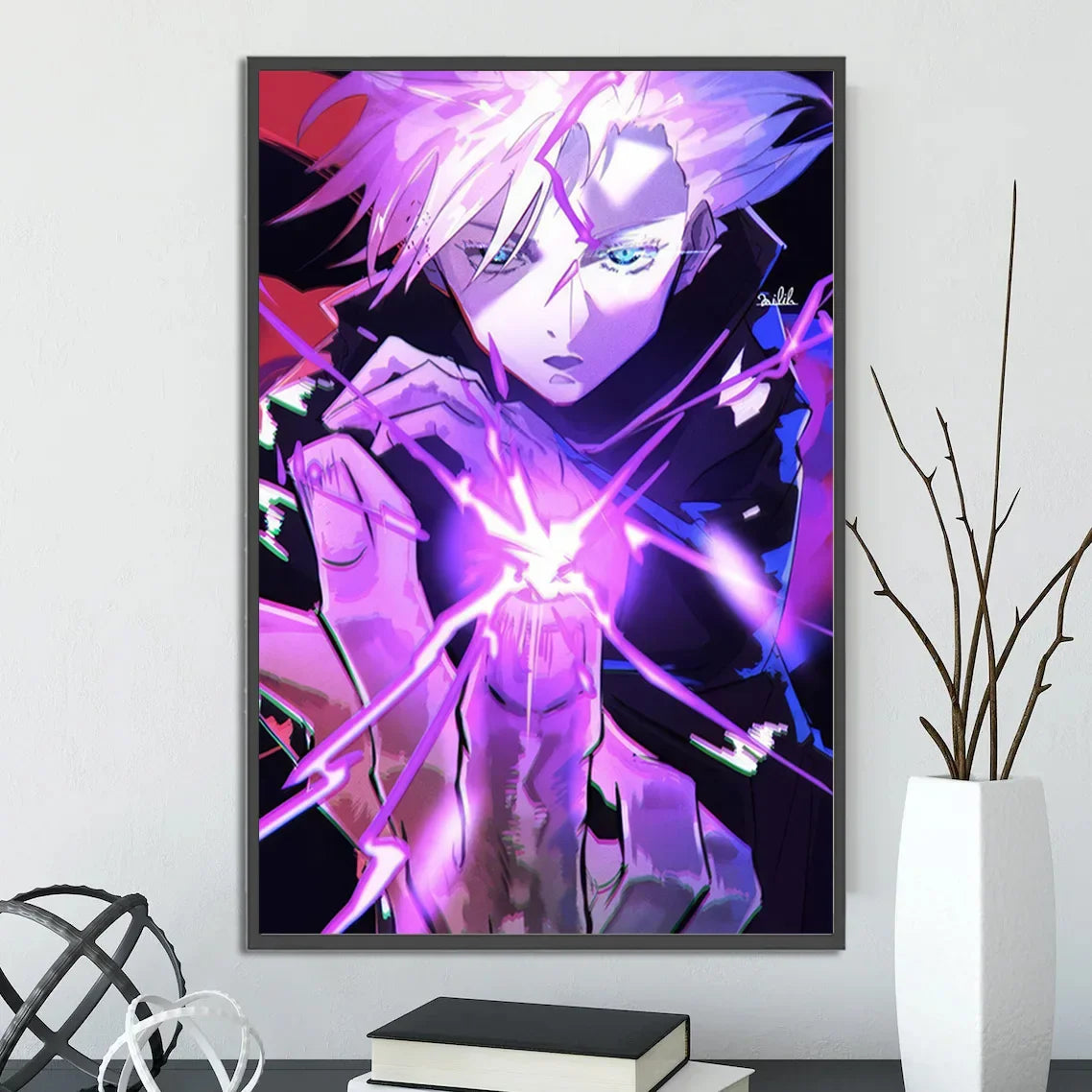 J-Jujutsu Anime Self-adhesive Poster Wallpaper Wall Art Print Gojo Satoru Home Decoration Modern Itadori Yuji Gift