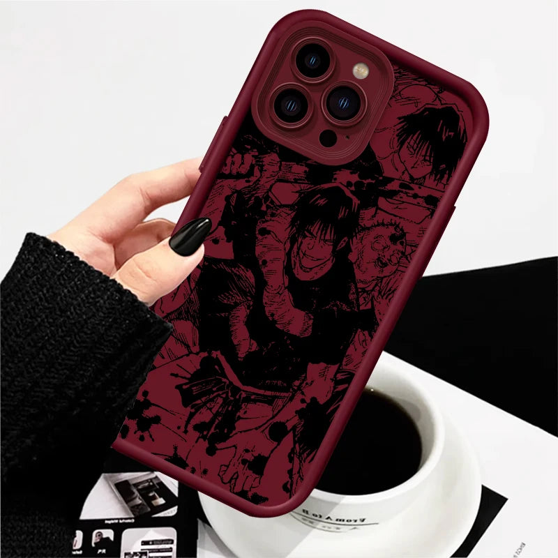 Coque de téléphone Jujutsu Kaisen Toji Cool pour Apple iPhone 15 14 13 12 11 XS XR X Pro Max Plus Funda Eye Ladder