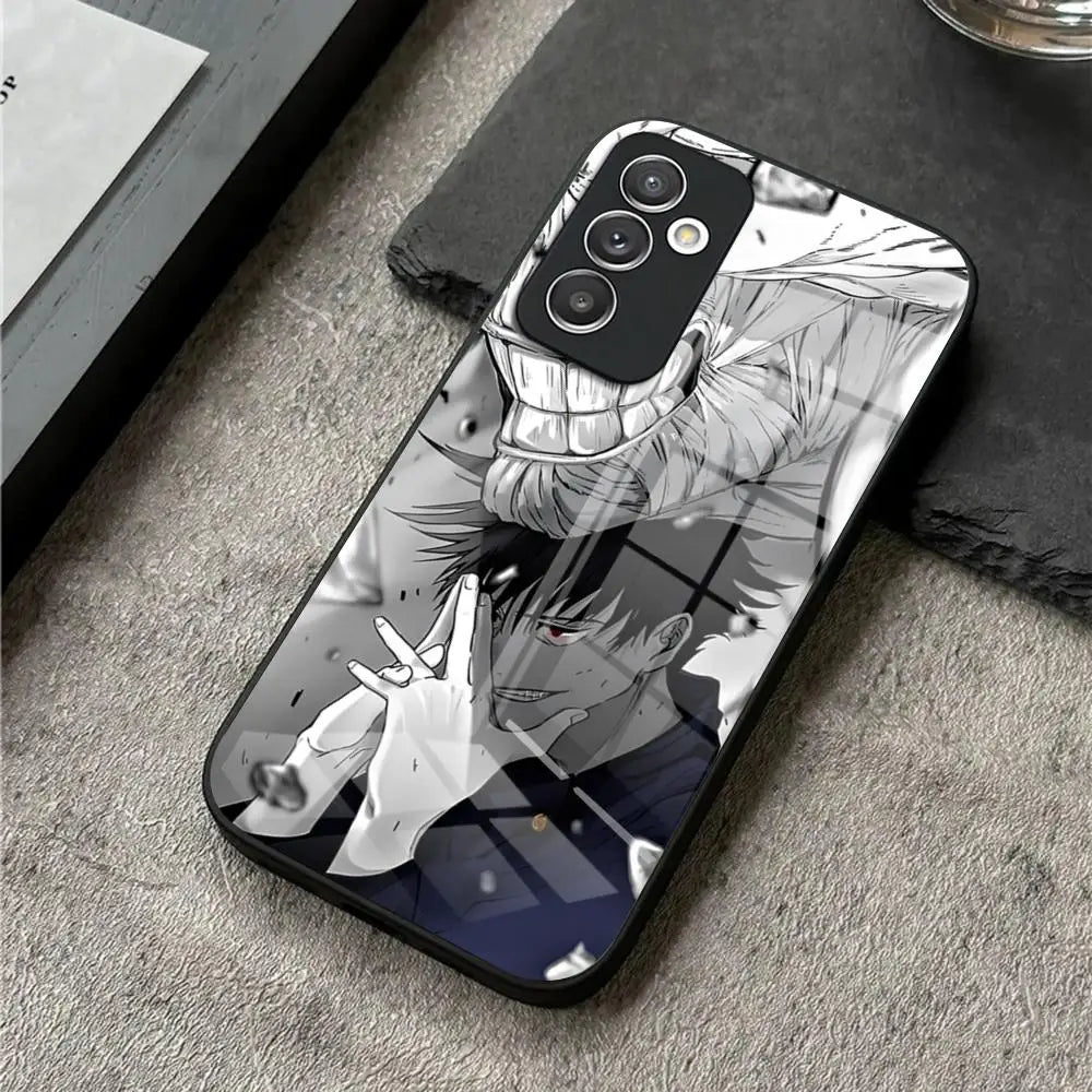 Coque de téléphone Jujutsu Kaisen Yuta Okkotsu en verre pour S24 Ultra Samsung S23 Fe S22 S20 S21 Plus Galaxy A54 A34 A24 A53 Note 20