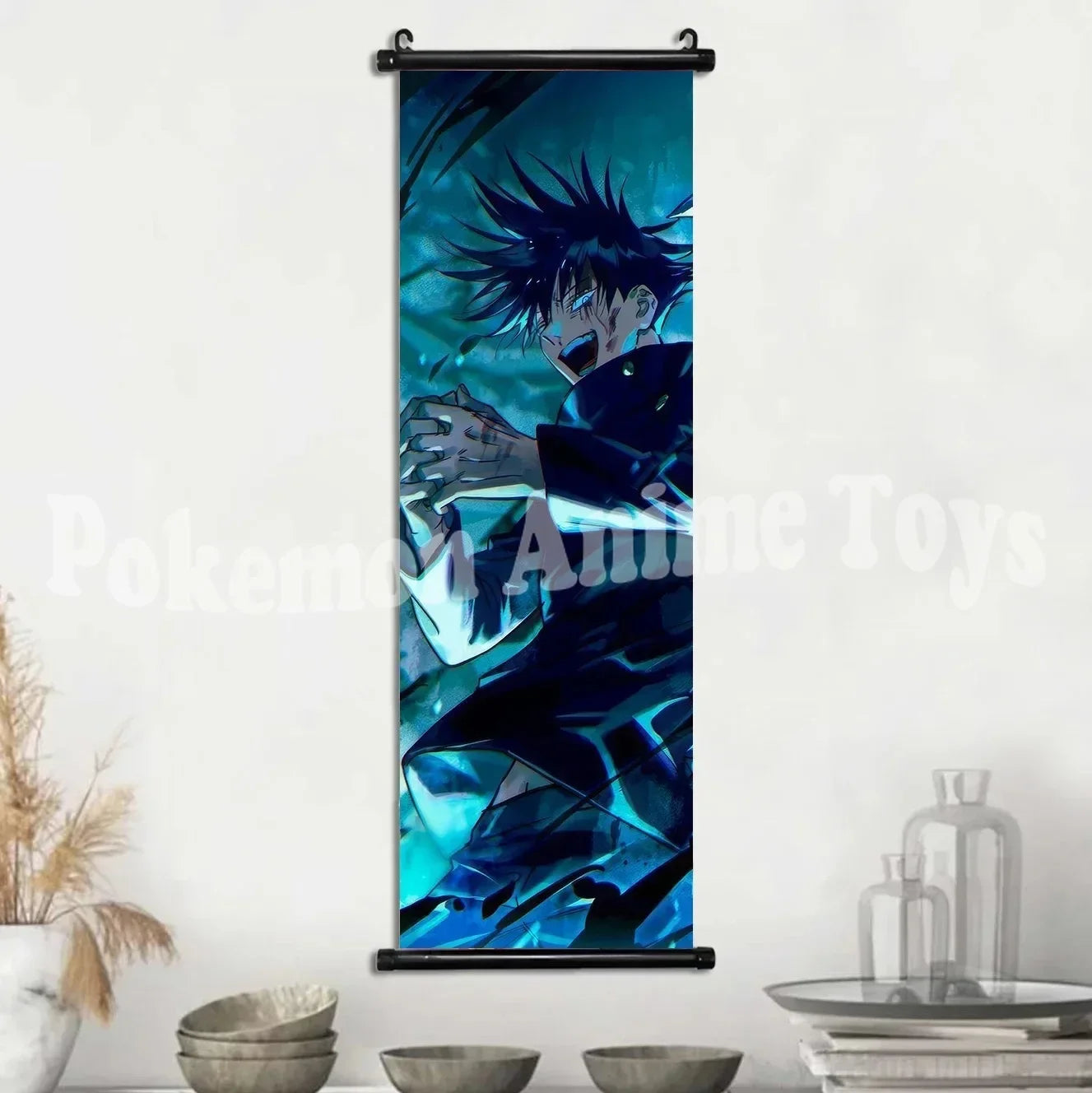 Anime J-Jujutsu Kaisen Character Gojo Satoru Room Home Decoration Mural Gift Hanging Scroll Print Canvas Poster Painting Decor