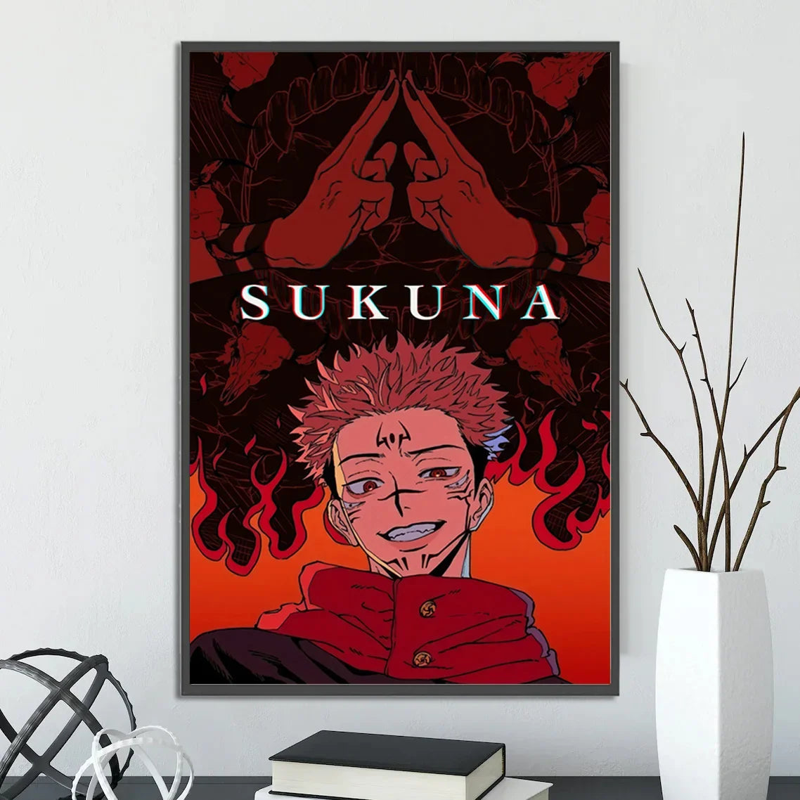 J-Jujutsu Self-adhesive Anime Poster Wall Home Decoration Gojo Satoru Painting Modern Itadori Yuji Bedroom Wallpaper Gift
