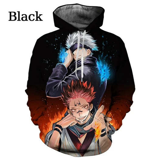 Anime Manga Jujutsu Kaisen Pattern Men's Hoodie Satoru Gojo Sweatshirt 3D Print Men's Hoodie Fashion Pullover New Men's Clothing - Jujutsu Kaisen Merch - Free Shipping Buy Now