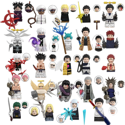 Jujutsu Kaisen Anime Cartoon Gojo Satoru Itadori Yuj Fushiguro Megumi Okkostu Yuta Building Blocks Mini Action Figures Kids Toy - Jujutsu Kaisen Merch - Free Shipping Buy Now