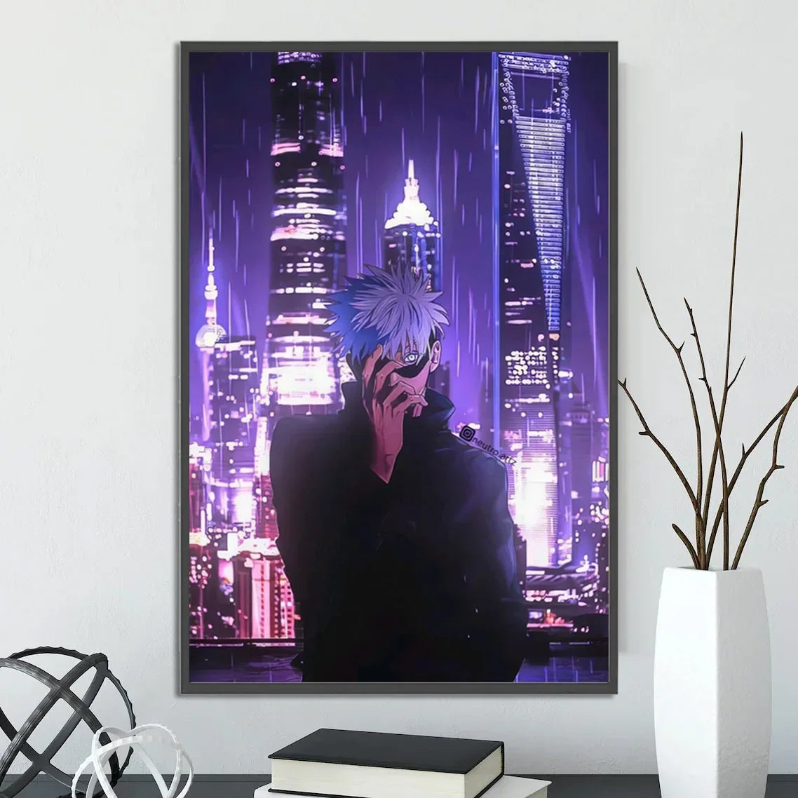 J-Jujutsu Anime Self-adhesive Poster Wallpaper Wall Art Print Gojo Satoru Home Decoration Modern Itadori Yuji Gift