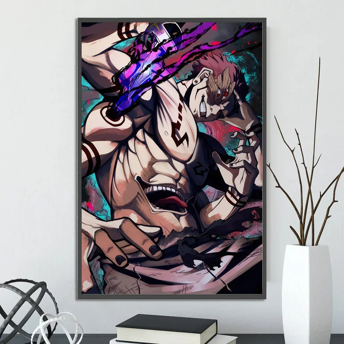 J-Jujutsu Self-adhesive Anime Poster Gojo Satoru Painting Modern Wall Home Decoration Itadori Yuji Bedroom Wallpaper Gift