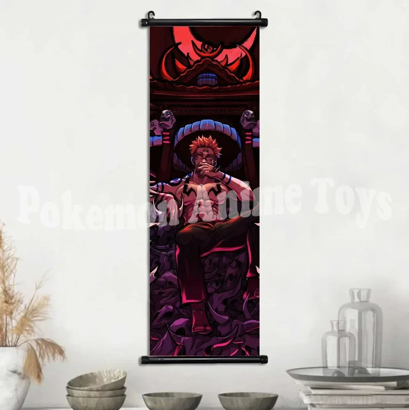 Anime J-Jujutsu Kaisen Character Gojo Satoru Room Home Decoration Mural Gift Hanging Scroll Print Canvas Poster Painting Decor