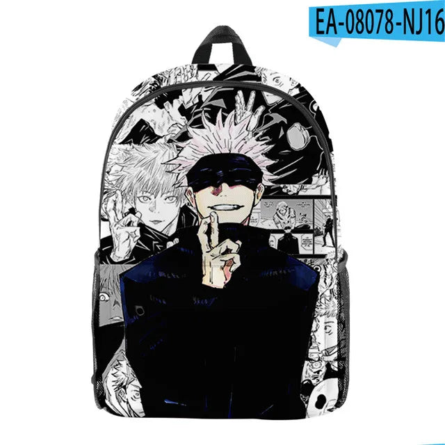 Anime Satoru Gojo School Backpack Laptop Backpack Boys Girls Teens School Bag Travel Bag Mochila Shoulder Bag