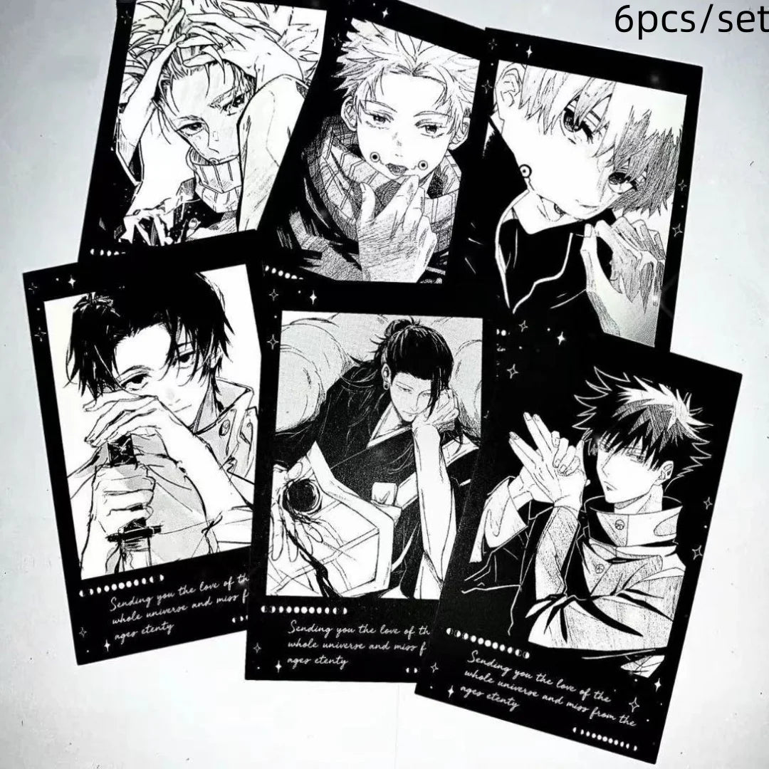 Anime Figure Jujutsu Kaisen Gojo Satoru Geto Suguru Fushiguro Megumi 3inch Small Card Photo Cards DIY Postcard Bookmark Gifts