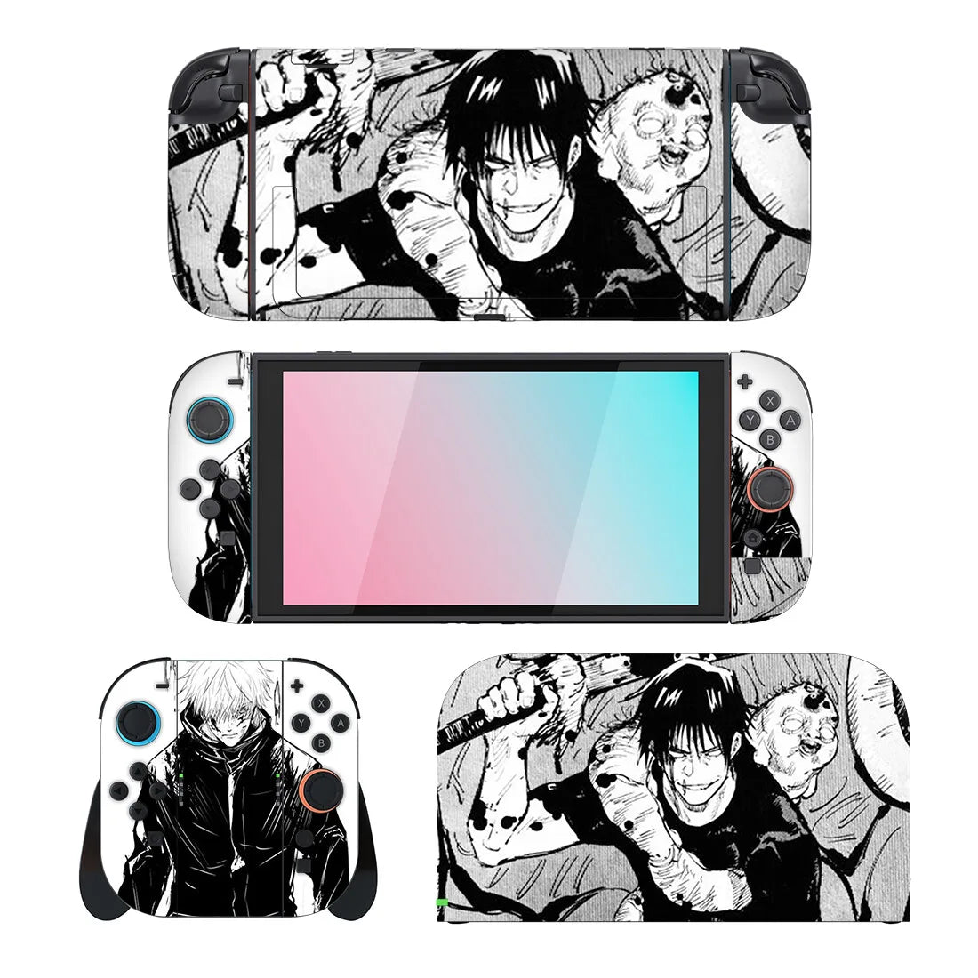 Jujutsu Kaisen Gojo Protector Sticker Skin for Nintendo Switch 2 NS Console Dock Charger Stand Holder Joy-con Controller Vinyl