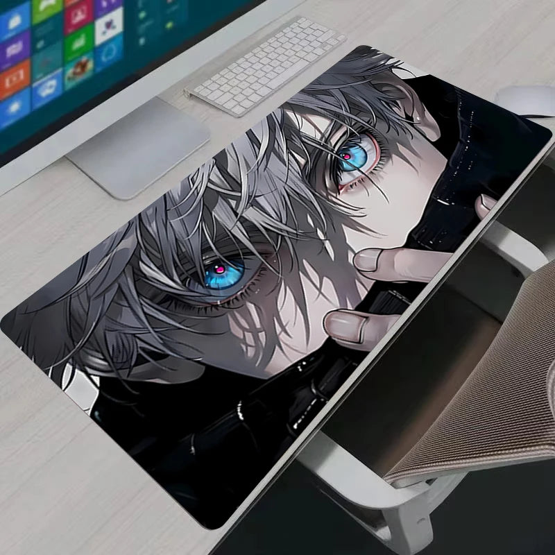 Mouse Pad Cool Anime Jujutsu Kaisen Gojo Satoru Large Gaming Mousepad Gamer Laptop Keyboard Mat Computer Cabinet Desk Mat