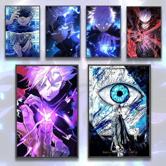 J-Jujutsu Anime Self-adhesive Poster Wallpaper Wall Art Print Gojo Satoru Home Decoration Modern Itadori Yuji Gift