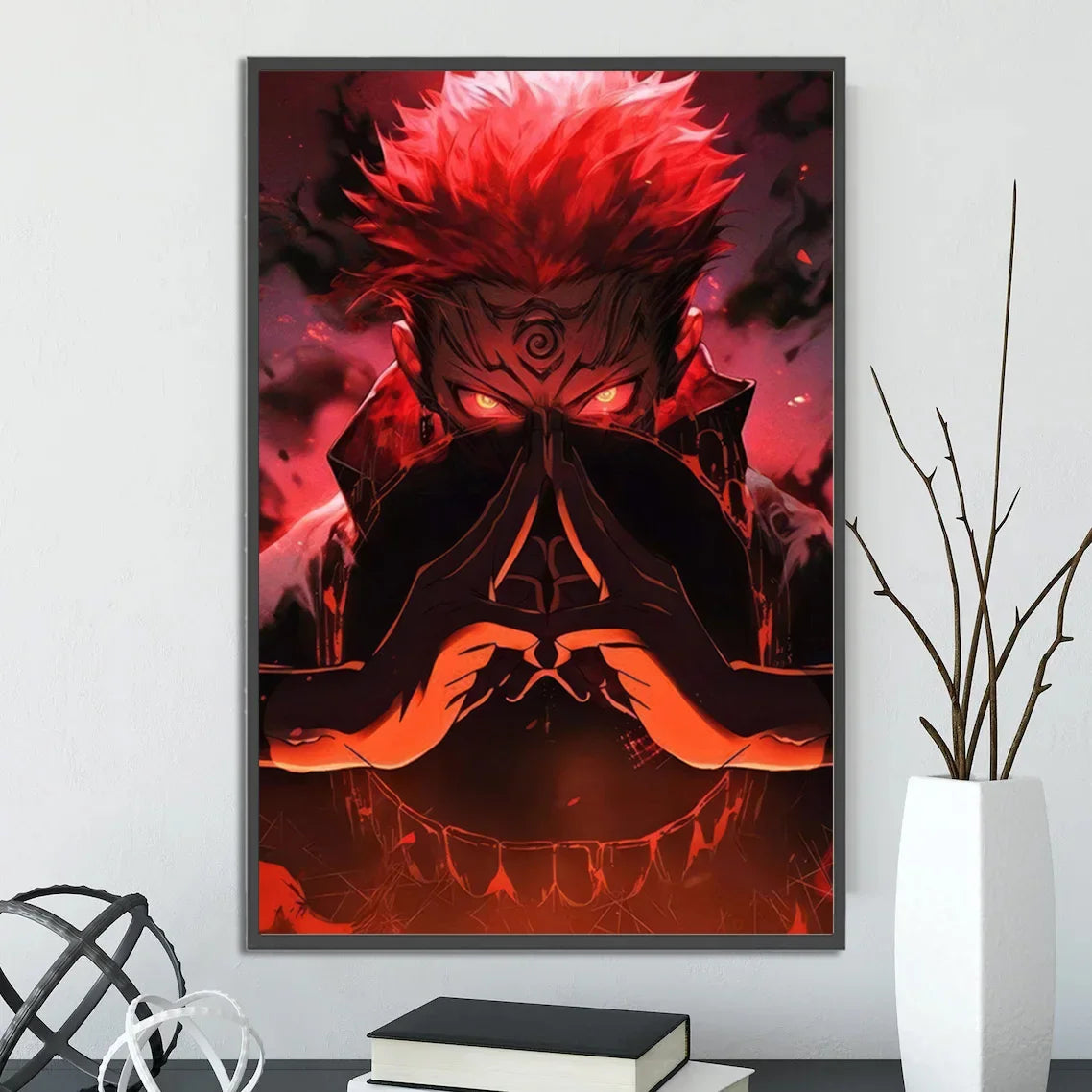J-Jujutsu Self-adhesive Anime Poster Wall Home Decoration Gojo Satoru Painting Modern Itadori Yuji Bedroom Wallpaper Gift