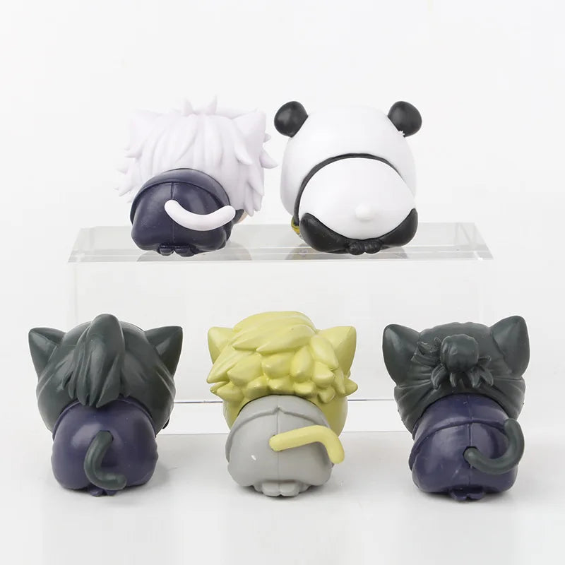 6CM Jujutsu Kaisen Anime Figure Itadori Yuji Satoru Gojo Napping Cat PVC Q Version prone 4Pcs/Set Model Toys Gift Collection - Jujutsu Kaisen Merch - Free Shipping Buy Now
