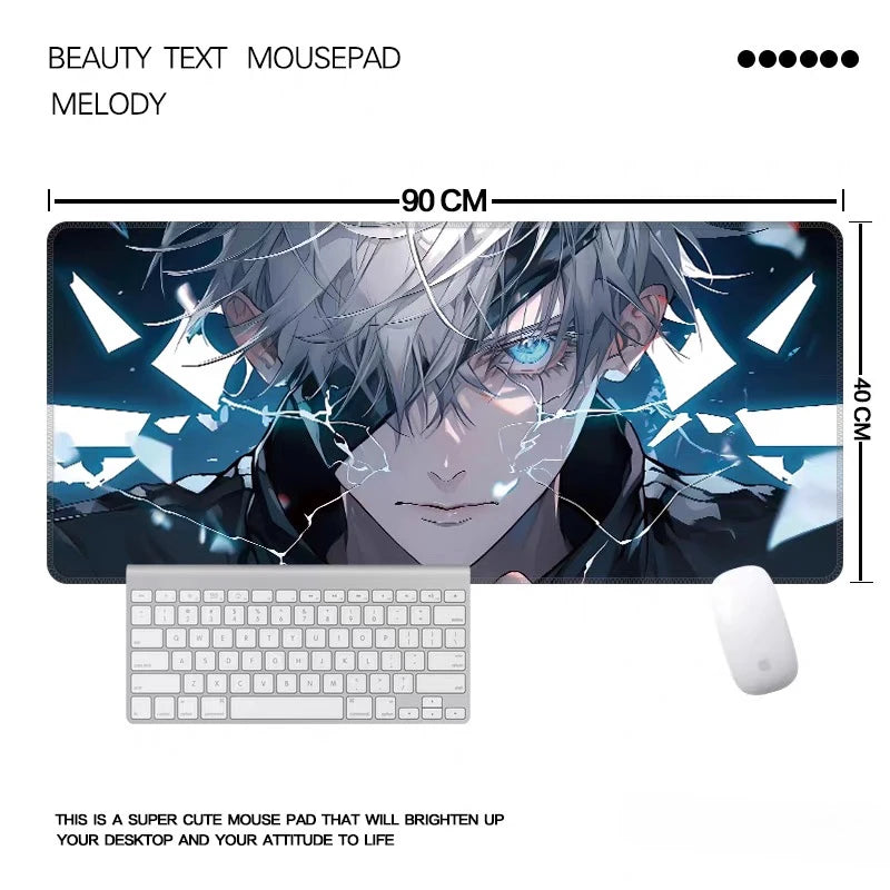 Animation Series of Jujutsu Kaisen E-sports Leather Mouse Pad Oversized Two-dimensional Gojo Satoru Game Keyboard Desktop Pad