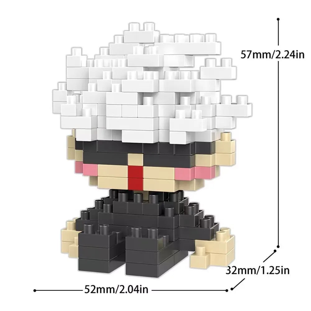 JX – Mini figurine Jujutsu, Micro bloc de construction, Kaisen Anmie, périphériques Gojo Satoru, bricolage, Statue d'épissure, poupée Fushiguro Megumi