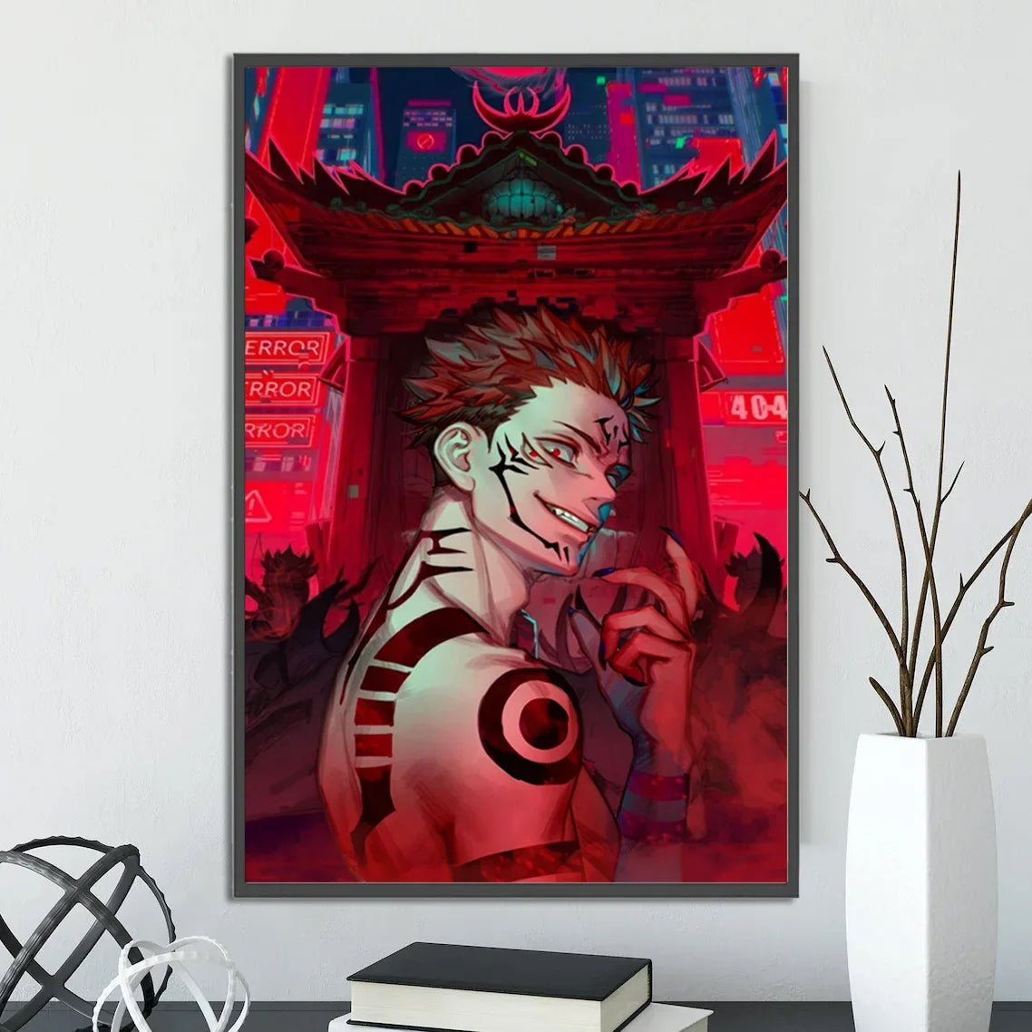 J-Jujutsu Self-adhesive Anime Poster Gojo Satoru Painting Modern Wall Home Decoration Itadori Yuji Bedroom Wallpaper Gift
