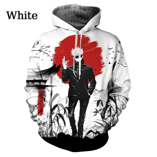 Anime Manga Jujutsu Kaisen Pattern Men's Hoodie Satoru Gojo Sweatshirt 3D Print Men's Hoodie Fashion Pullover New Men's Clothing - Jujutsu Kaisen Merch - Free Shipping Buy Now