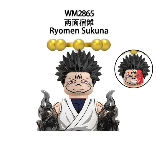 WM6200 WM6201 WM6202 Itadori Yuji Jujutsu Kaisen Set Building Blocks Mini Action Figure Toys