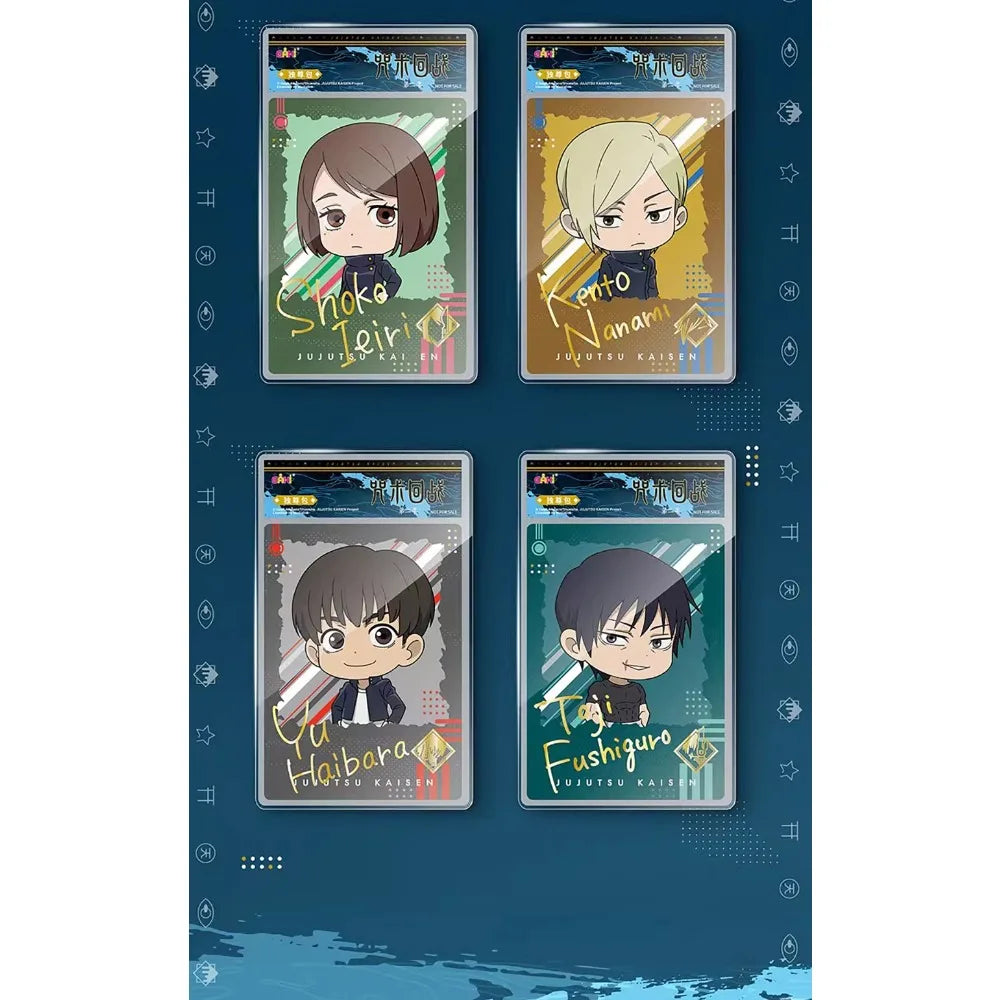 Carte de collection Anime Jujutsu Kaisen Fushiguro Megumi Kugisaki Nobara Personnage exquis Carte en gros plan Cadeau de trésor d'anniversaire
