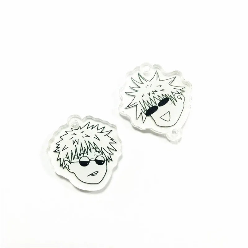 Anime Jujutsu Kaisen Cosplay Funny Long Keychain Gojo Satoru Geto Suguru Bag Pendant Fan Collection Props