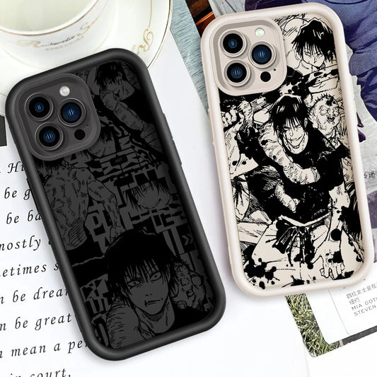 Jujutsu Kaisen Phone Case Eye Ladder Toji Cool For Apple iPhone 15 14 13 12 11 XS XR X Pro Max Plus Funda